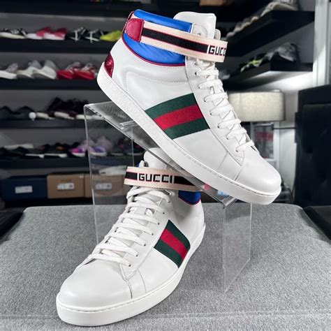 gucci ace high top strap sneaker resell|gucci sneakers ace women.